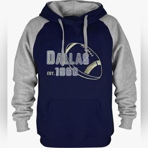 NWT Unisex Dallas Football 1960 Navy and Gray Hoodie